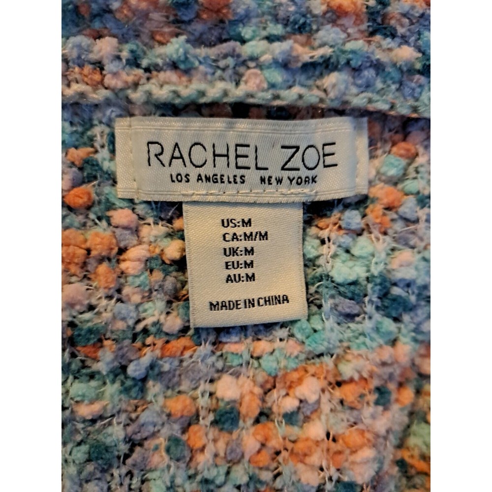 Rachel Zoe Cardigan Sweater Open Front Popcorn Teddy Bear Cozy - Picture 5 of 6